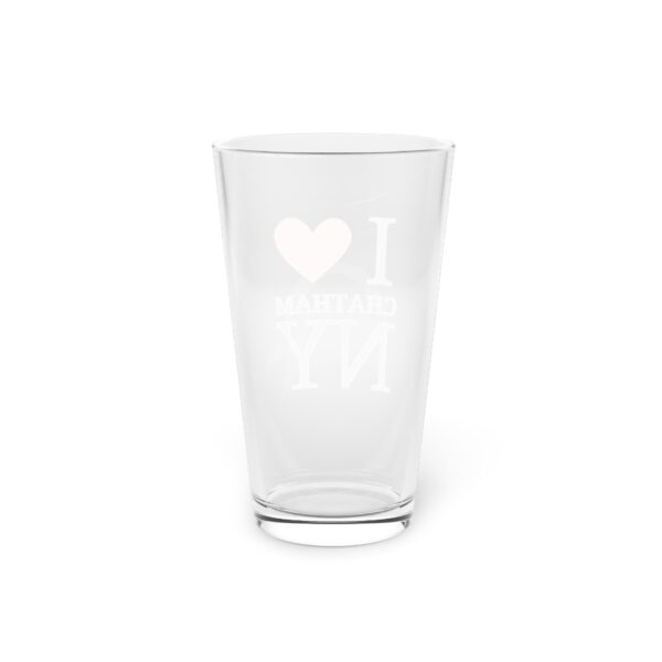 Chatham Village Historical Society pint glass, I love Chatham NY