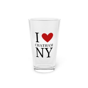 Chatham Village Historical Society pint glass, I love Chatham NY