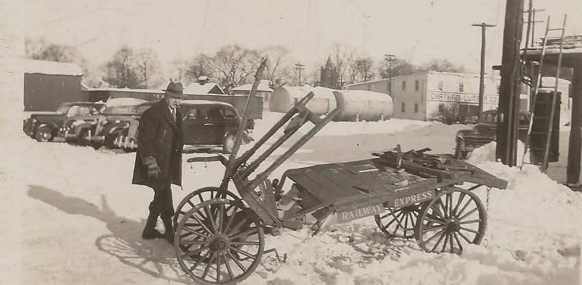 Chatham Village Historical Society railroad baggage cart